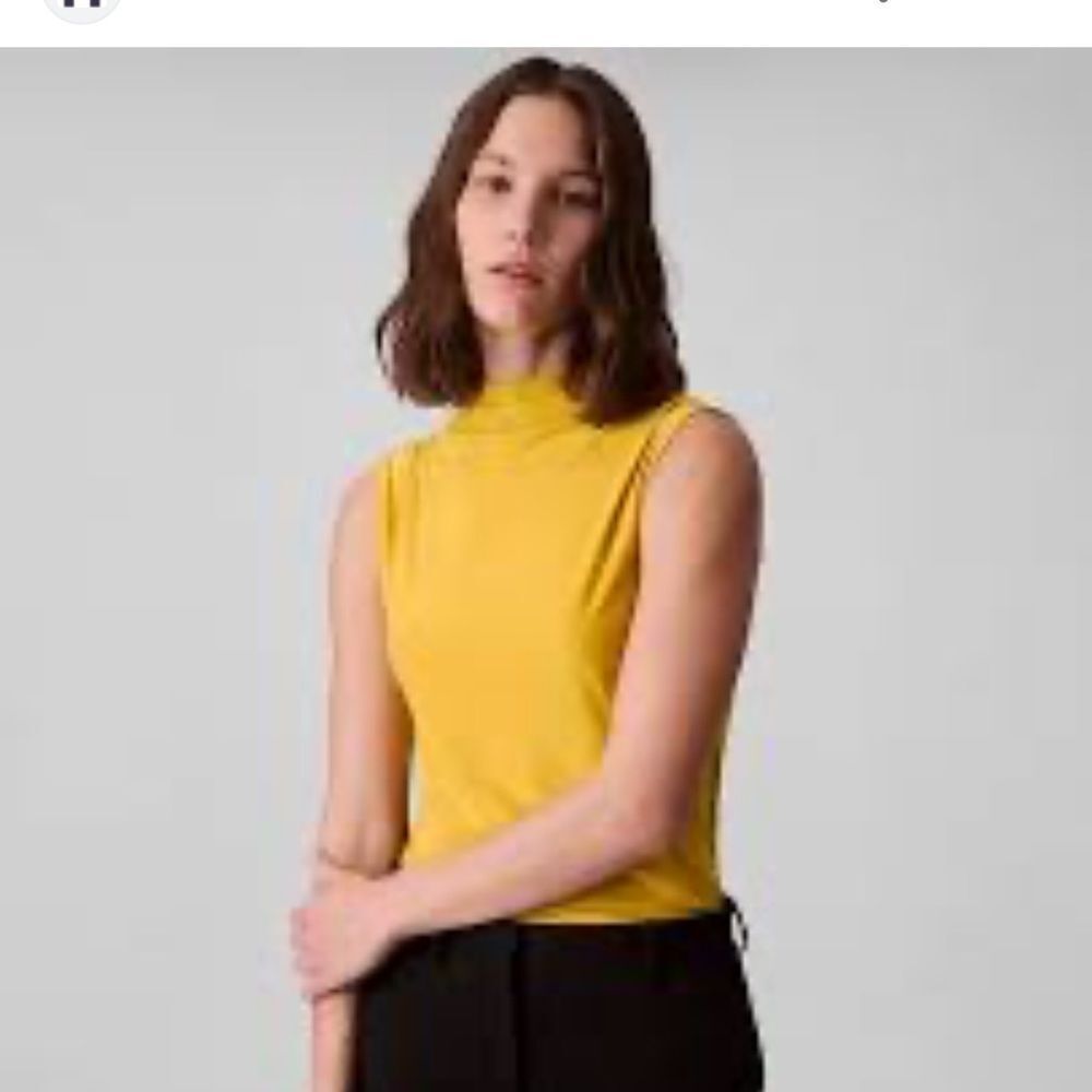 Calvin Klein Women's Yellow Sleeveless Blouse NWT
